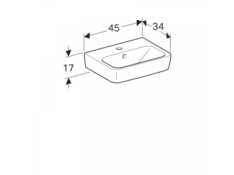 Купить Раковина Geberit Renova Compact, 45х34 белая, 276145000