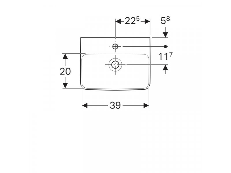 Купить Раковина Geberit Renova Compact, 45х34 белая, 276145000