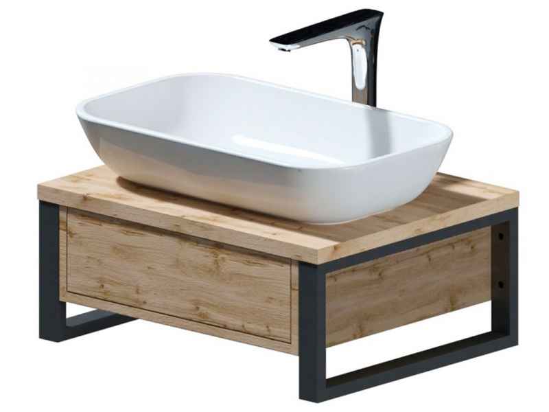 Купить Тумба 1Marka Grunge Loft 60П, дуб вотан, Ц0000001580