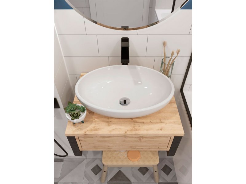 Купить Тумба 1Marka Grunge Loft 60П, дуб вотан, Ц0000001580