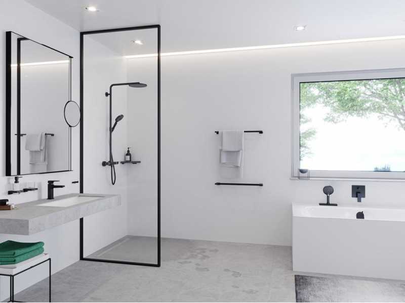 Купить Душевая система Hansgrohe Raindance Select S Showerpipe 240 1jet PowderRain 27633340, черный хром