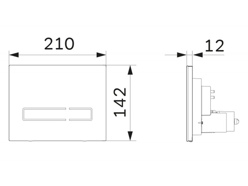 Купить Клавиша Am.Pm Touch Pro I0450A38, сенсорная, стекло, черный глянец