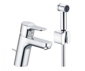 Смеситель Kludi Pure&Easy 372590565 для раковины, с гигиеническим душем, хром