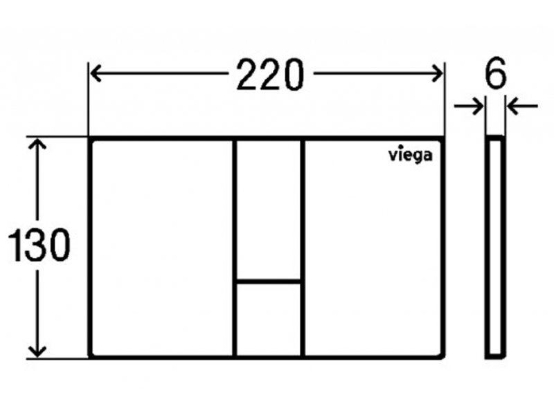 Купить Клавиша смыва Viega Prevista Visign for Style 24 мод. 8614.1, альпийский белый, 773281