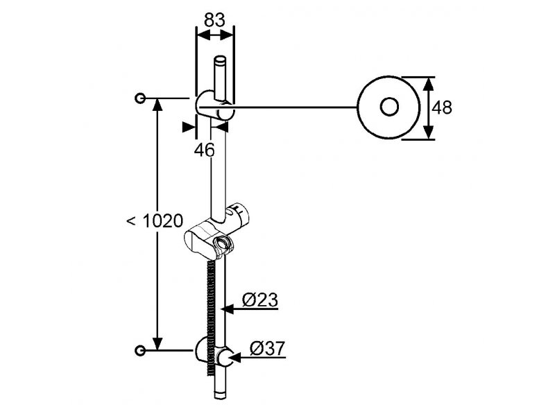 Купить Душевая штанга Kludi A-Qav 6209505-00