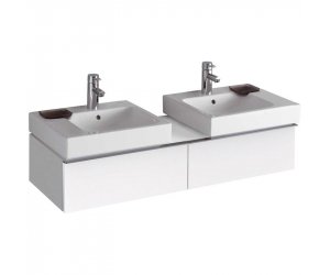 Тумба для двух раковин Geberit iCon 840320000, 120 см, цвет белый