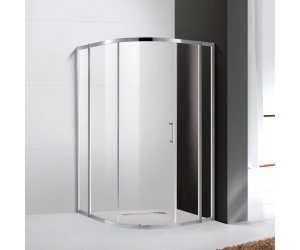 Душевой уголок Cezares Molveno-R-11-90+30-C-Cr-IV, 120 x 120 x 190 см, стекло прозрачное, хром