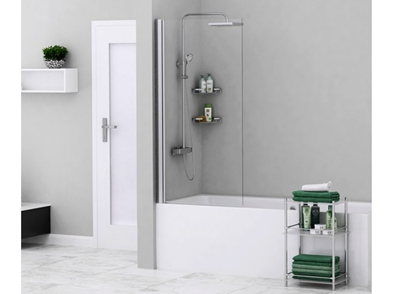 Купить Стеклянная шторка WasserKraft 48P01-80 для душа, распашная, одностворчатая