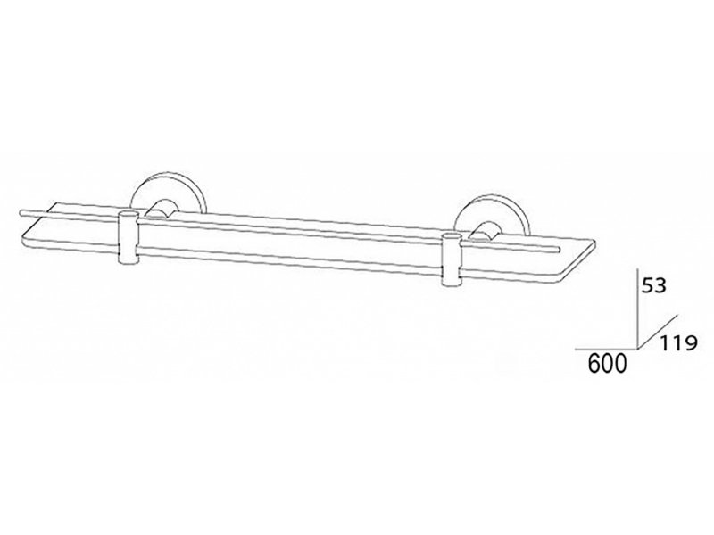 Купить Полка стеклянная Artwelle Harmonie HAR 036, 60 см