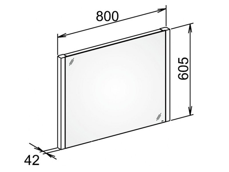 Купить Зеркало Keuco Royal Reflex New 14296 002500 80x60.5x4.2 см со светодиодной подсветкой