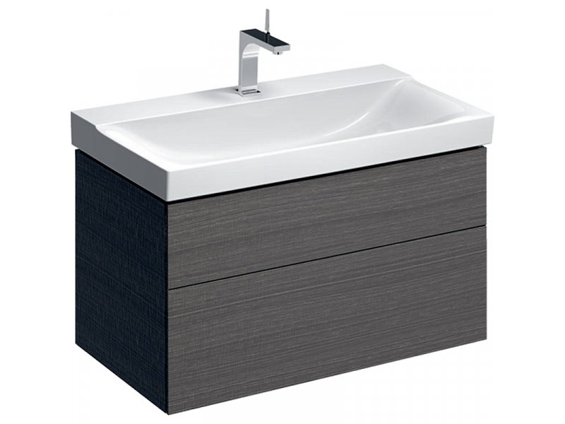 Купить Тумба под раковину Geberit Xeno2 500.509.43.1, 90 см, с подсветкой, цвет серое дерево