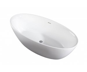 Ванна акриловая Art&Max Bologna AM-BOL-1700-820, 170 x 82 см, слив-перелив в комплекте, белый