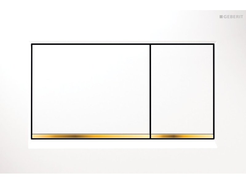 Купить Клавиша Geberit Omega Type 30 115.080.KK.1, белая, золото