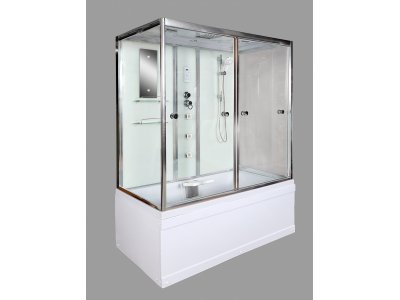 Душевая кабина Deto V160, 160 x 85 см, с электрикой, гидромассажем, с сиденьем