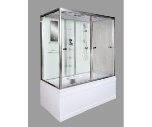 Душевая кабина Deto V160, 160 x 85 см, с электрикой, гидромассажем, с сиденьем
