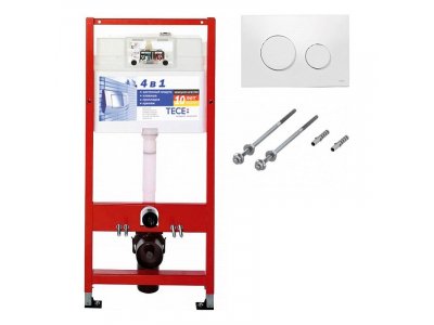 Инсталляция TECE Loop K440920 (K400600) 3 в 1 с кнопкой смыва для унитаза