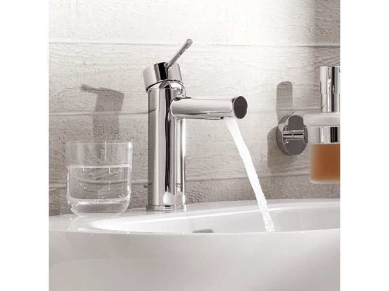 Купить Смеситель для раковины Grohe Essence+ 23379001, с донным клапаном, хром