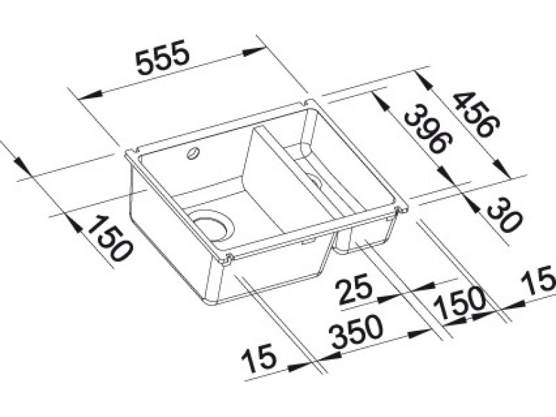 Купить Мойка Blanco Subline 350/150-U 523742, магнолия