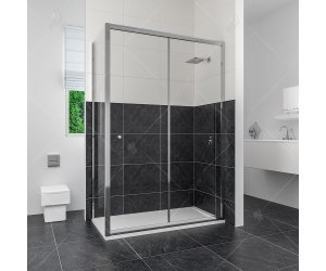 Душевой уголок RGW CL-45, 04094537-11, 130 х 70 x 185 см, дверь раздвижная, стекло прозрачное, хром