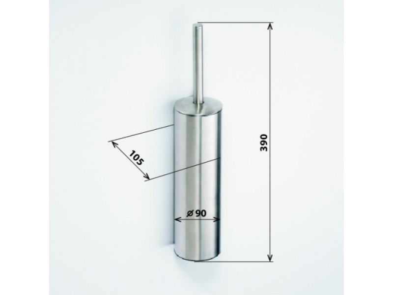 Купить Ершик Bemeta Neo 102313065 9.5 x 10.5 x 39 см подвесной/напольный, хром матовый, щетка белая