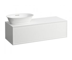 Тумба под раковину Laufen New Classic 117.5 х 45.5 х 34.5 см, 4.0608.1.085.631.1, подвесная, белый глянцевый, отверстие слева