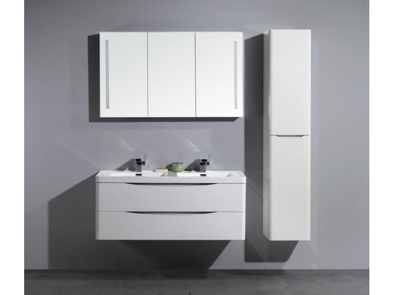 Купить Тумба под двойную раковину BelBagno ANCONA-N-1200-2C-SO-2-BL 120 см, белый глянцевый