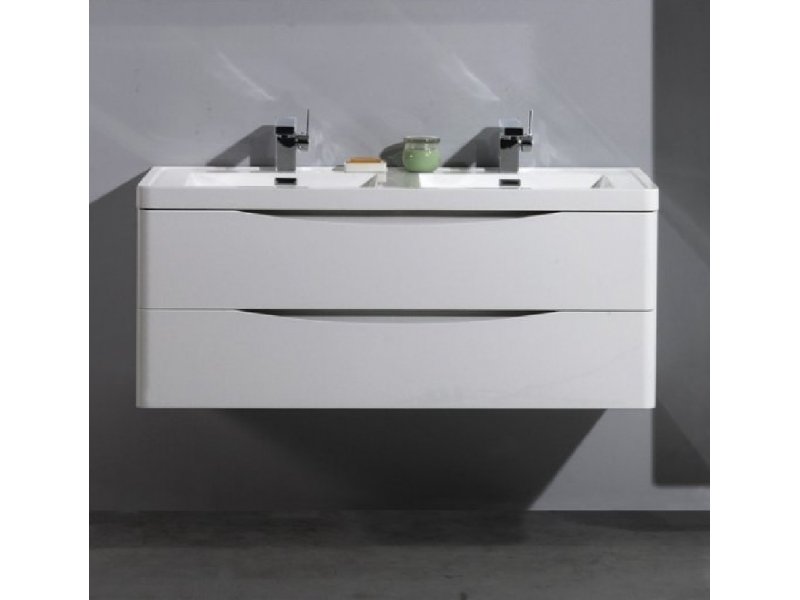 Купить Тумба под двойную раковину BelBagno ANCONA-N-1200-2C-SO-2-BL 120 см, белый глянцевый
