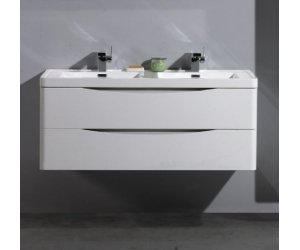 Тумба под двойную раковину BelBagno ANCONA-N-1200-2C-SO-2-BL 120 см, белый глянцевый