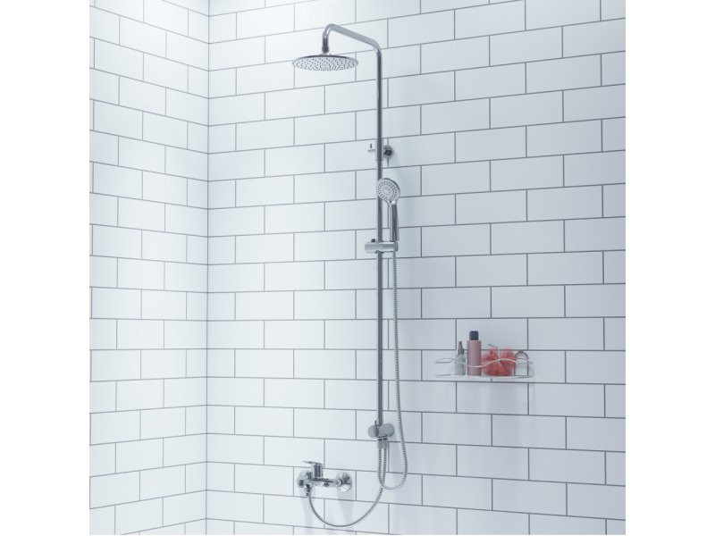 Купить Душевой гарнитур Milardo Shower Set с верхним душем, хром, 3703F24M76