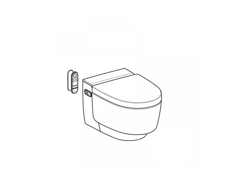 Купить Электронный унитаз Geberit AquaClean Mera Classic 146.204 подвесной и крышка-биде, цвет глянцевый хром