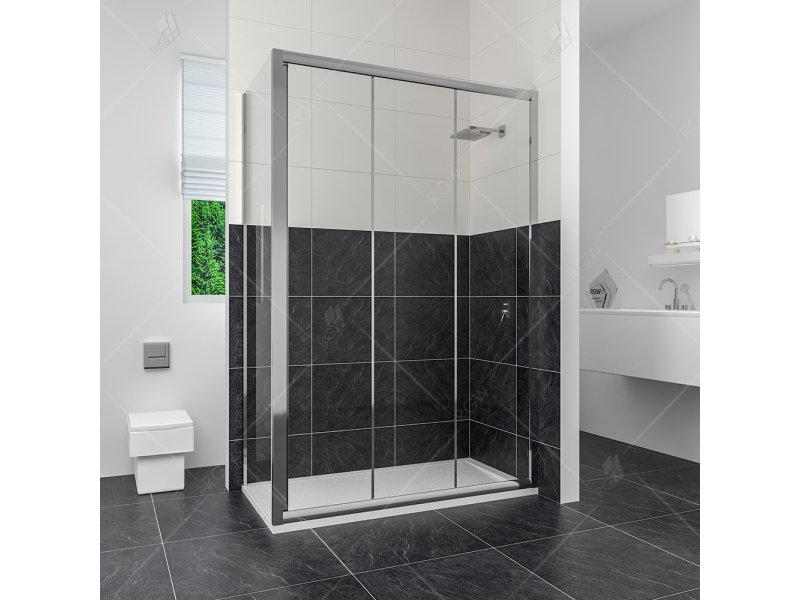 Купить Душевой уголок RGW CL-40, 04094010-11, 110 х 100 x 185 см, дверь раздвижная, стекло прозрачное, хром