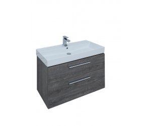 Тумба под раковину Aquanet Nova Lite 90, 2 ящика, дуб рошелье (242277)