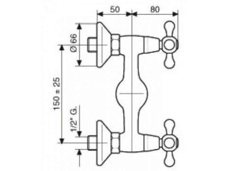 Купить Смеситель для душа Emmevi Deco Classic 12002CR, хром