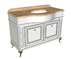 Тумба под раковину Caprigo Fresco 120 10620, цвет B-016 bianco alluminio
