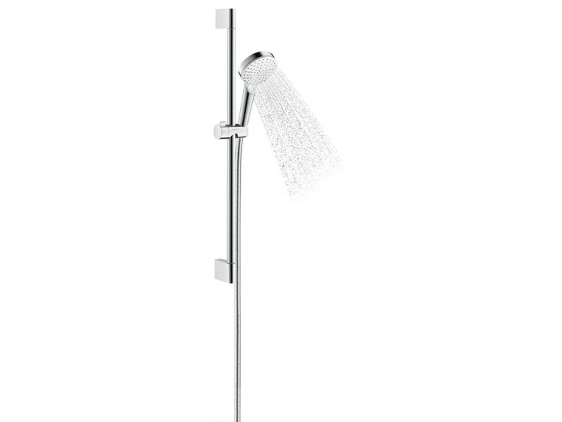 Купить Душевой гарнитур Hansgrohe Crometta 1jet  EcoSmart 26535400, белый/хром