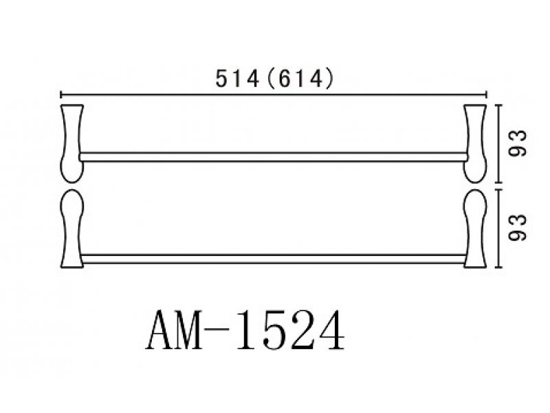 Купить Полотенцедержатель Art&Max Elegant AM-E-1524, 51.4 см, хром