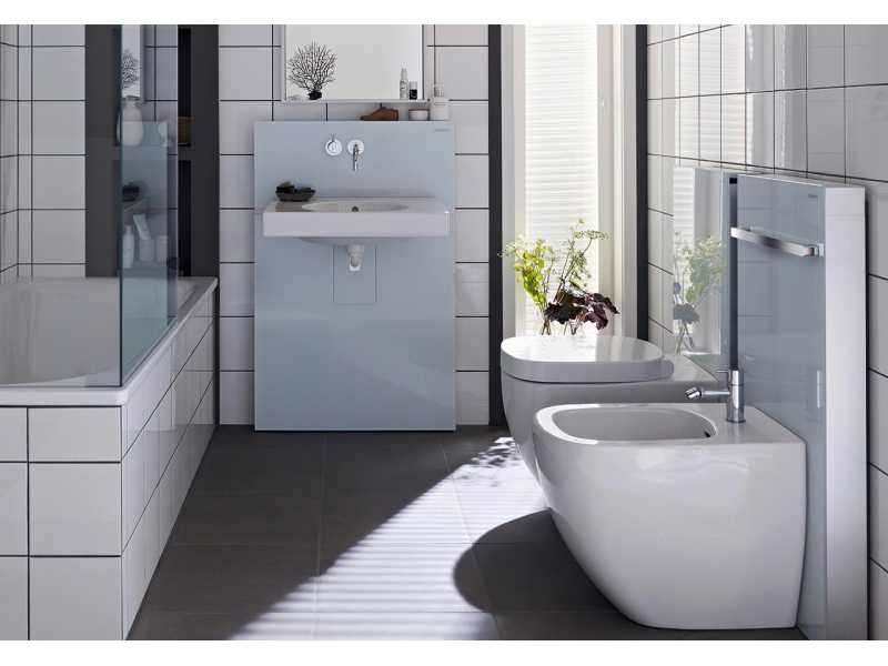 Купить Сантехнический модуль Geberit Monolith Premium 131.004.SI.1 для напольного унитаза, белый