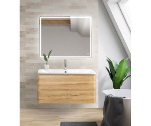 Тумба под раковину BelBagno Albano-1000 ALBANO-1000-2C-SO-RR искусственный камень, цвет бежевый