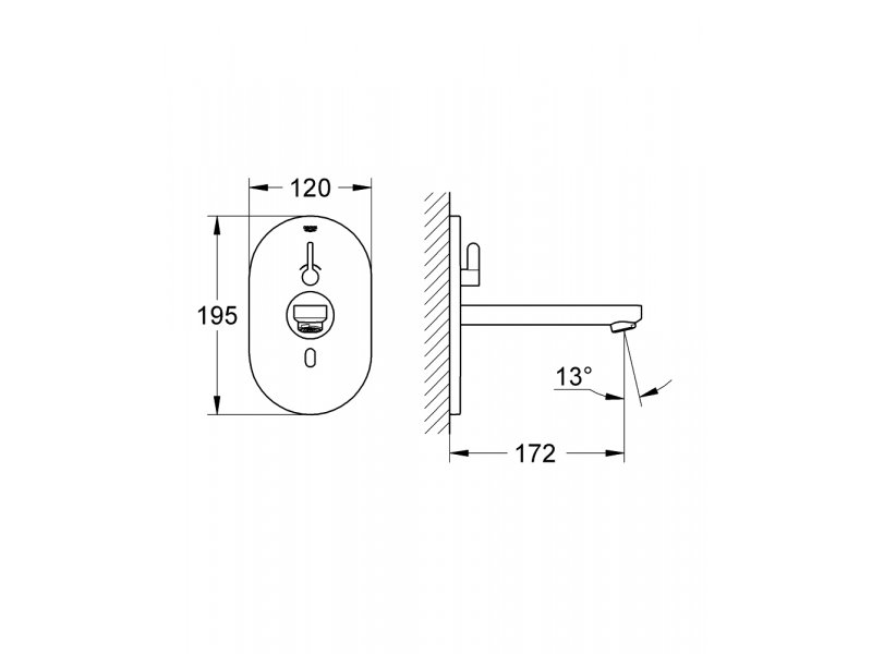 Купить Смеситель Grohe Eurosmart Cosmopolitan Е 36315000 для раковины, сенсорный