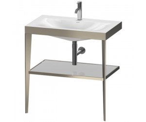 Консоль напольная Duravit XViu XV4715OB110 80 x 48 x 85 см с полкой, с раковиной без перелива, 1 отв., champagne matt/crome