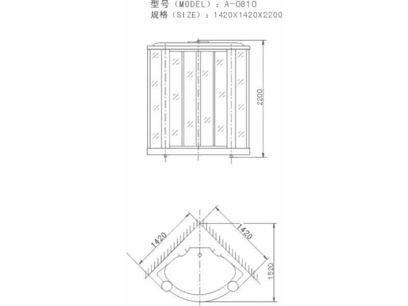 Купить Душевая кабина Appollo A-0810 142 x 142 см гидросауна