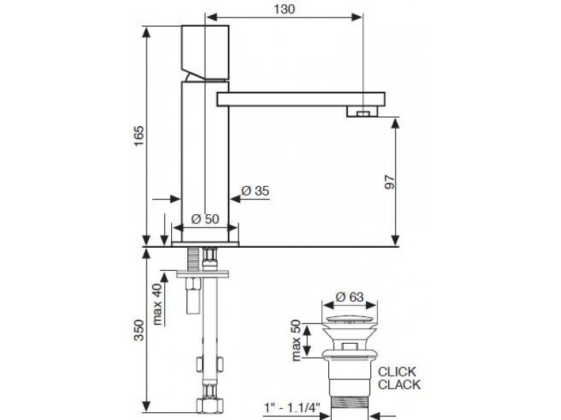 Купить Смеситель для раковины Emmevi Abel 78003CR, хром