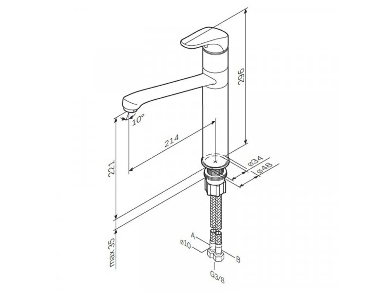 Купить Смеситель Am.Pm Joy F8500032 для кухни