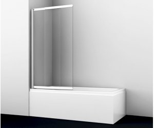 Стеклянная шторка WasserKraft 41S02-100 для душа, раздвижная, двустворчатая