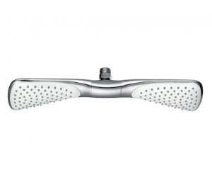 Верхний душ Kludi Fizz 6757505-00 двойной, 34х9 см, 1 режим струи, без держателя