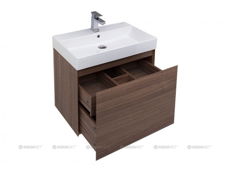 Купить Тумба под раковину Aquanet Нью-Йорк 70 00203946, цвет орех (203946)