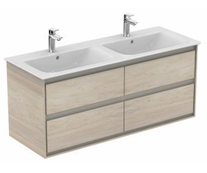 Тумба под раковину Ideal Standard Connect Air 130 см, подвесная, светло-коричневое дерево, светло-коричневый матовый, E0831UK