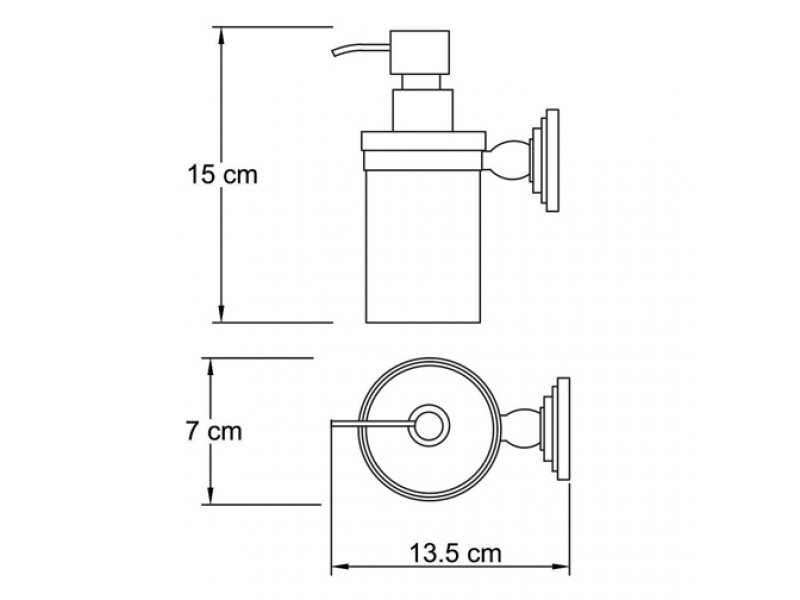Купить Дозатор для жидкого мыла WasserKRAFT К-7399 стеклянный, 150 ml