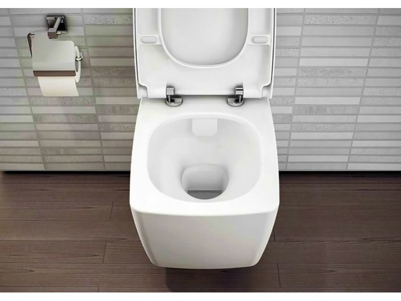Купить Подвесной унитаз Vitra Metropole 7672B403-1084 безободковый, с функцией биде, VitraClean, со встроенным запорным клапаном (слева)