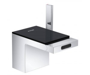 Смеситель для биде Axor MyEdition 47210600, с донным клапаном, с черной панелью
